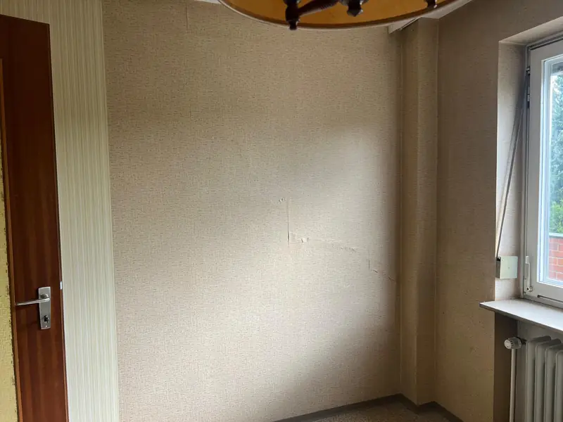 Wohnraum mit Wandverkleidung nach unserem Einsatz – leer und besenrein