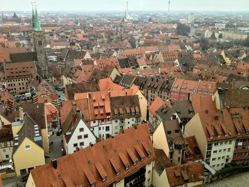 Blick über die Dächer der Nürnberger Altstadt